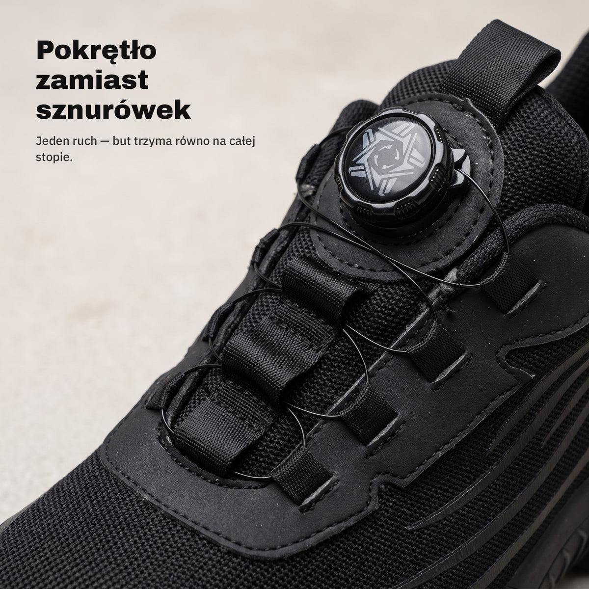Pokrętło zamiast sznurówek — SZYCHTA PRO AIR Czarny