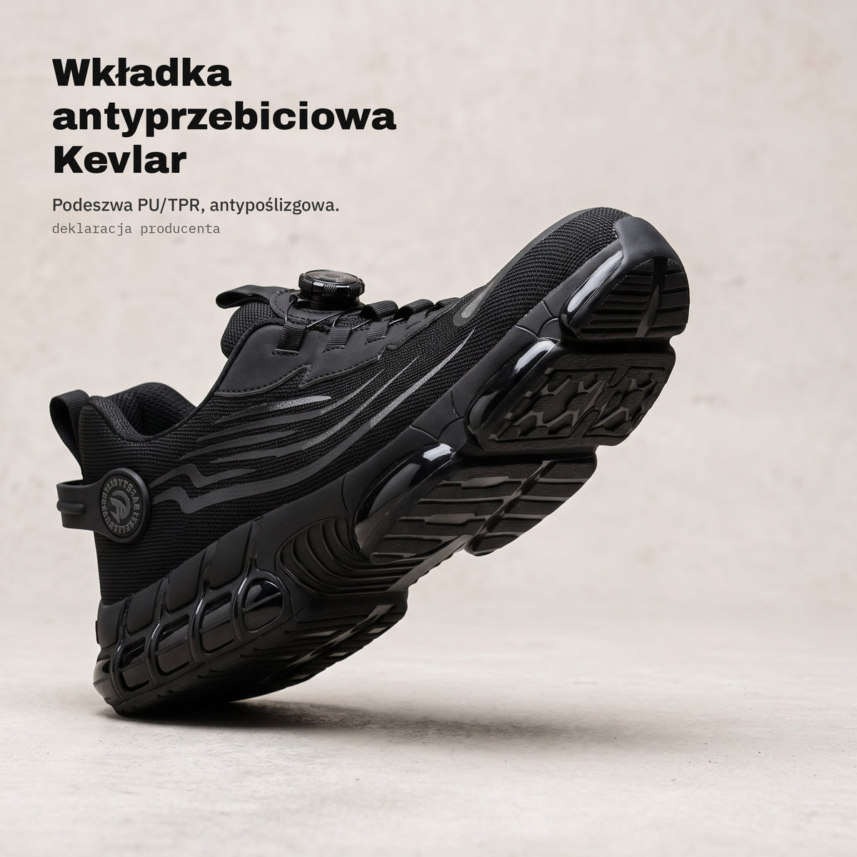 Wkładka antyprzebiciowa Kevlar i podeszwa PU/TPR — SZYCHTA PRO AIR Czarny