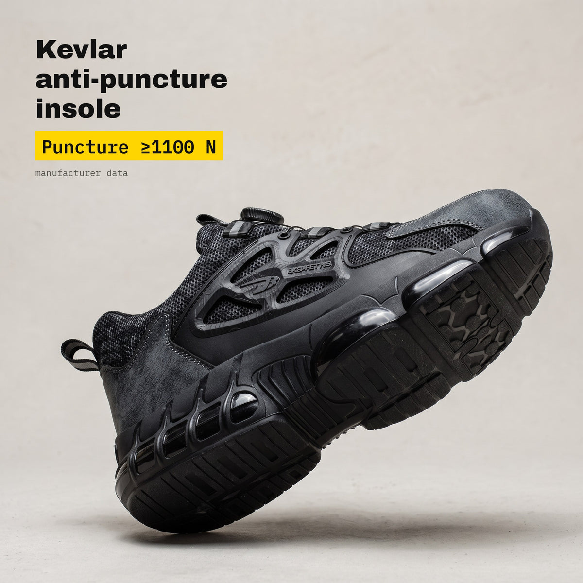 Kevlar anti-puncture insole — puncture ≥1100 N (manufacturer data), SZYCHTA PRO ONE sole