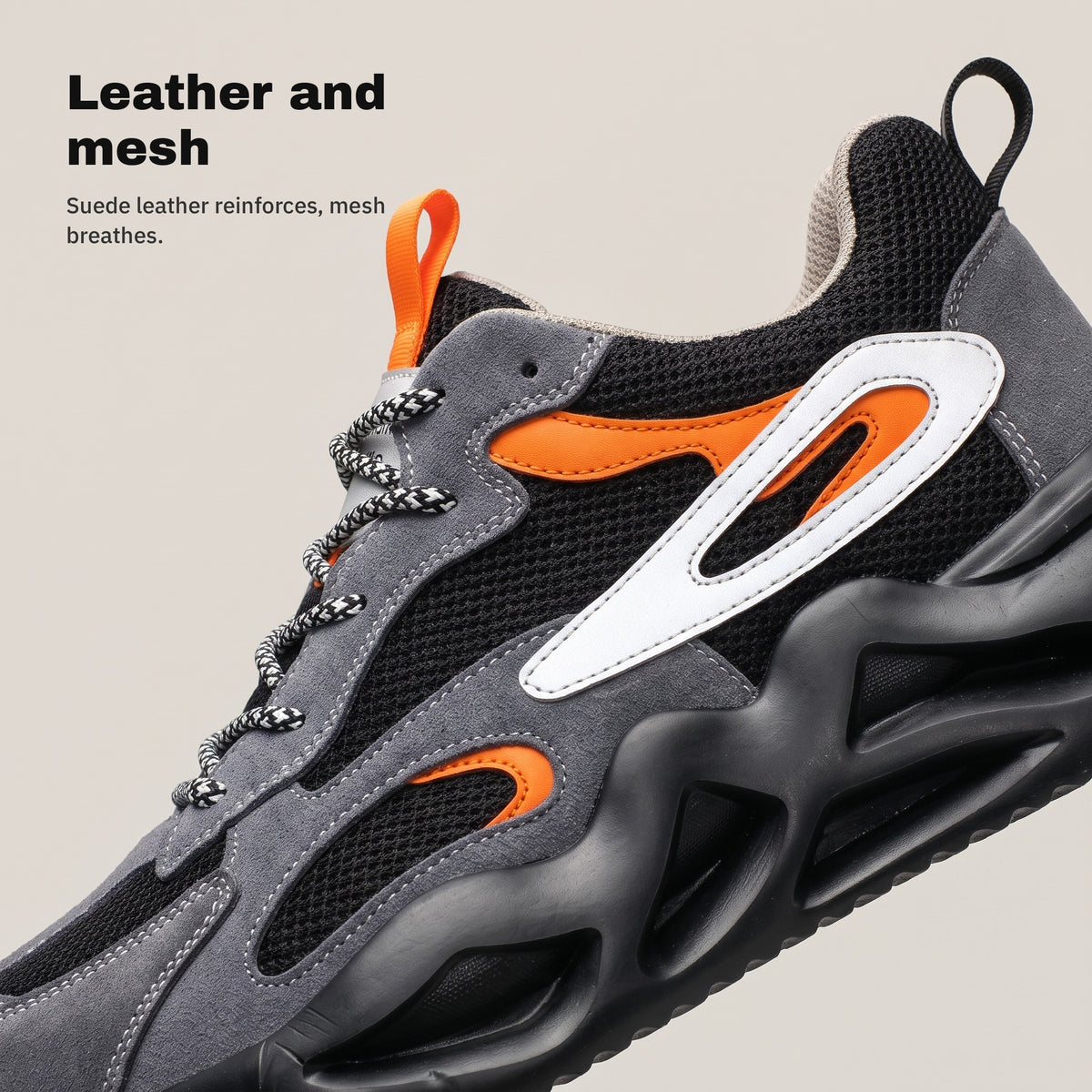 TITAN black — leather and mesh