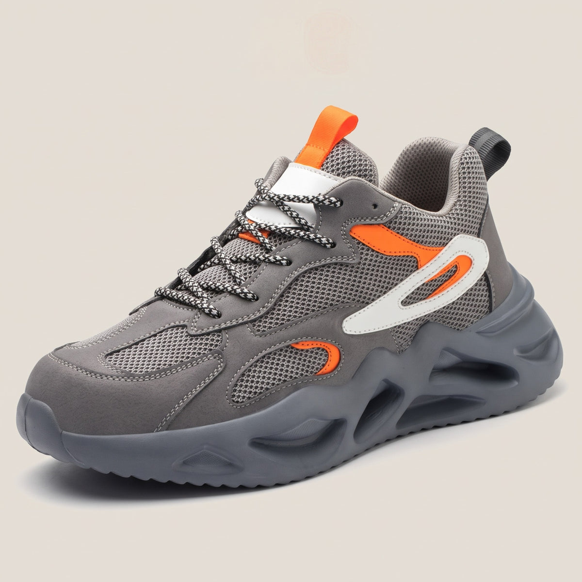 Skórzane buty robocze TITAN szare — widok 3/4